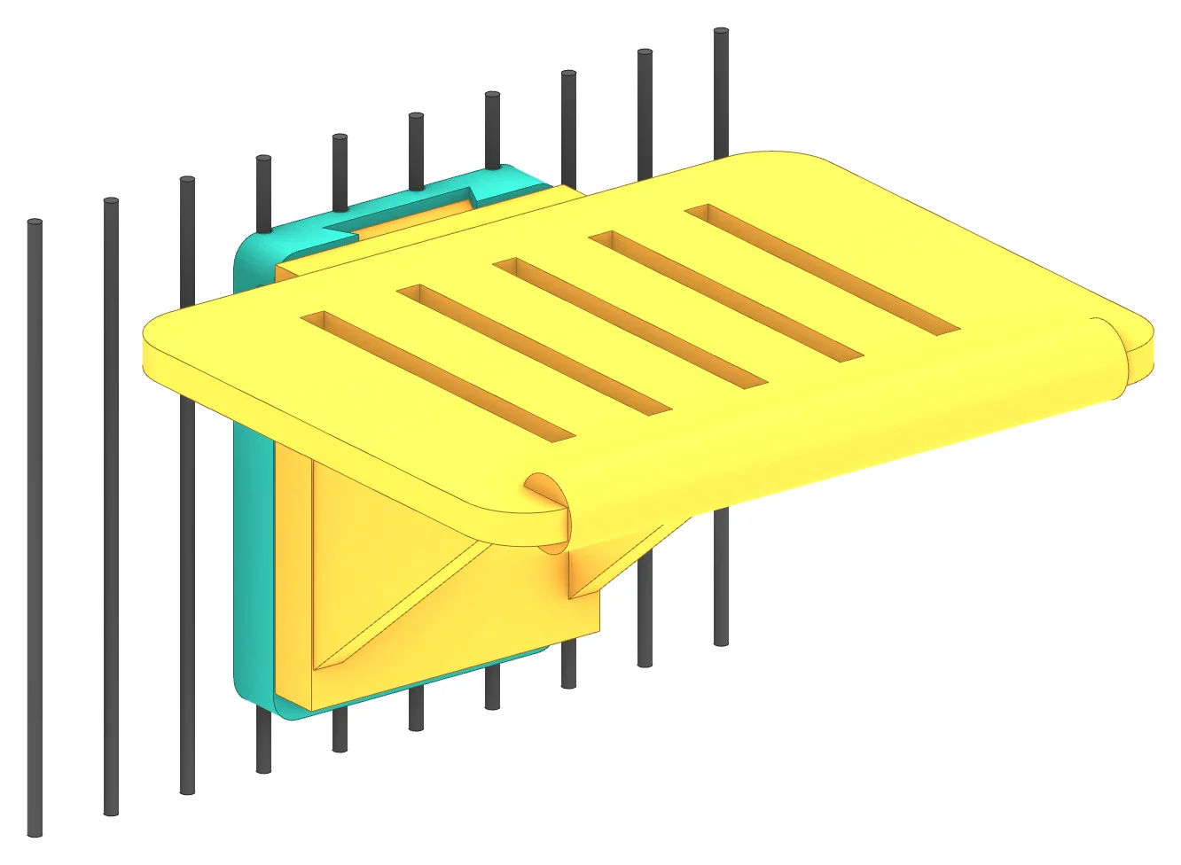 LP-1 landing pad, assembled on a length of cage wire