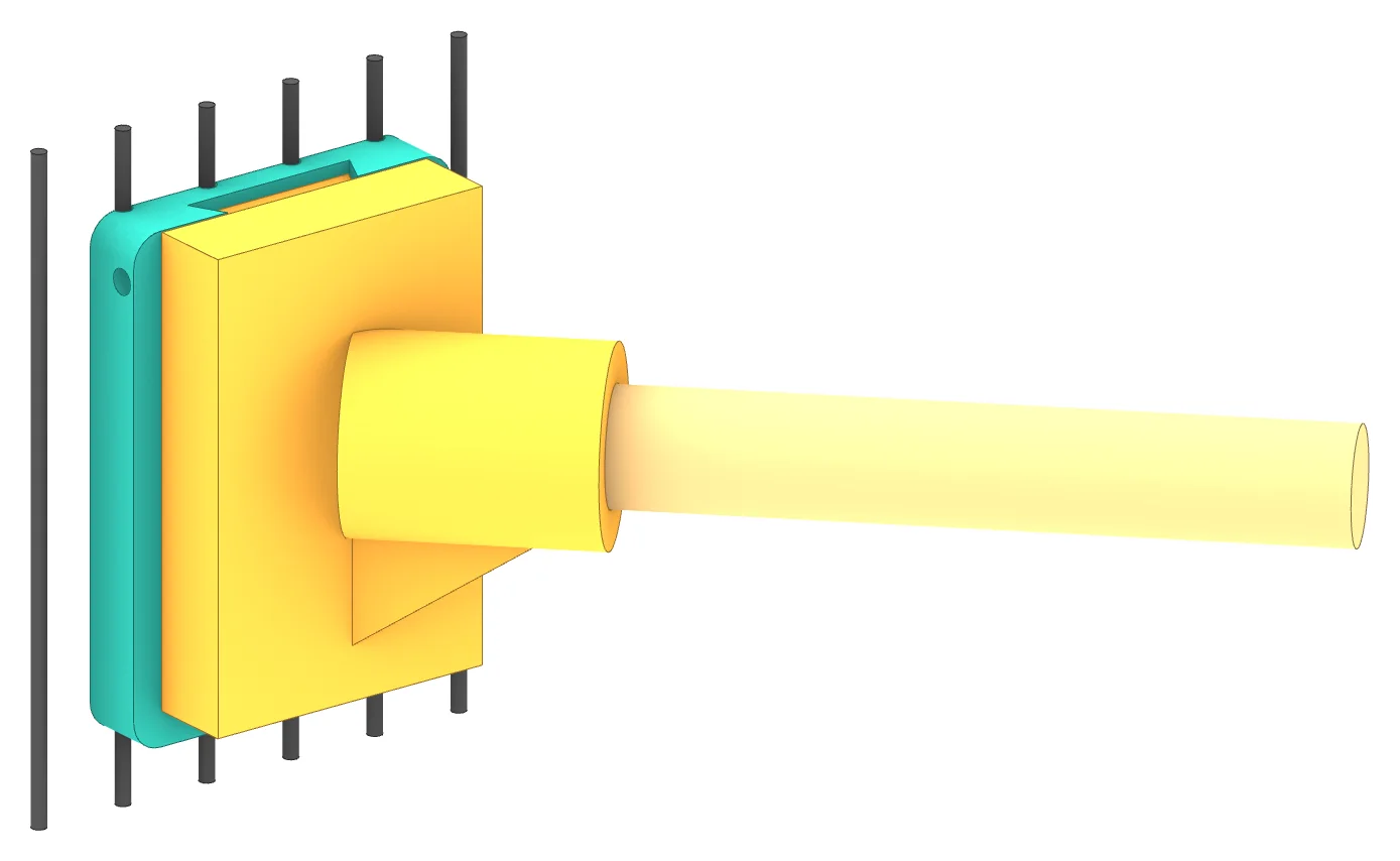 PH-2 corner perch, assembled on a length of cage wire
