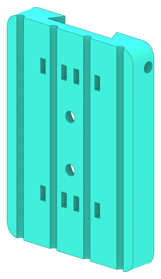 The back of MP-1, with its wire grooves